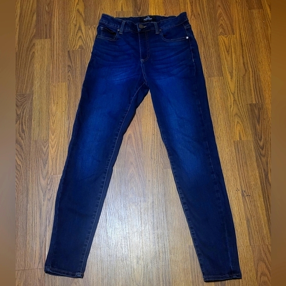 Jordache High Rise Legging Size 6 Blue Dark Wash Stretch Skinny Pants Casual - Picture 1 of 10